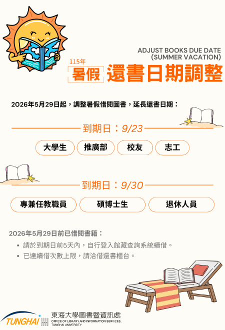 115年暑假還書日期調整