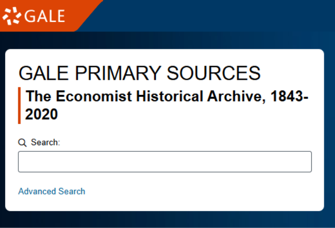 【資料庫試用】 The Economist Historical Archive, 1843-2020《經濟學人》歷史典藏，1843-2020年