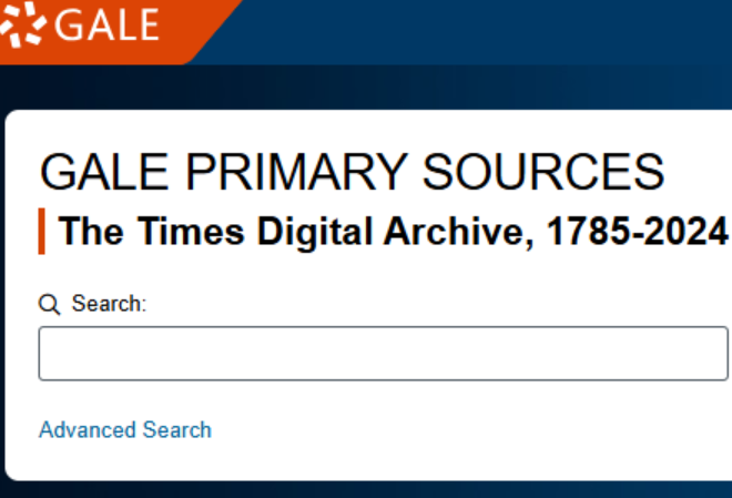 【資料庫試用】The Times Digital Archive, 1785-2024《泰晤士報》數位典藏，1785-2024年