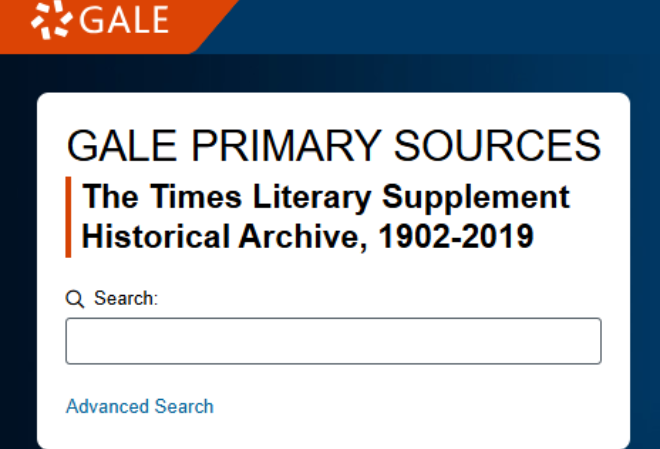 【資料庫試用】The Times Literary Supplement Historical Archive《泰晤士報文學增刊》歷史典藏