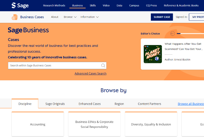 【資料庫試用】SAGE Business Cases 商管個案資料庫